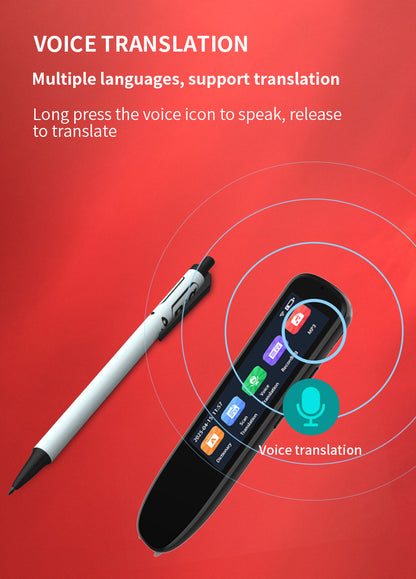 HP33 Smart products Watches, bracelets, rings, translation pens The multi-functional multi-language translation pen supports scanning voice to quickly and accurately recognize text, offline translation,