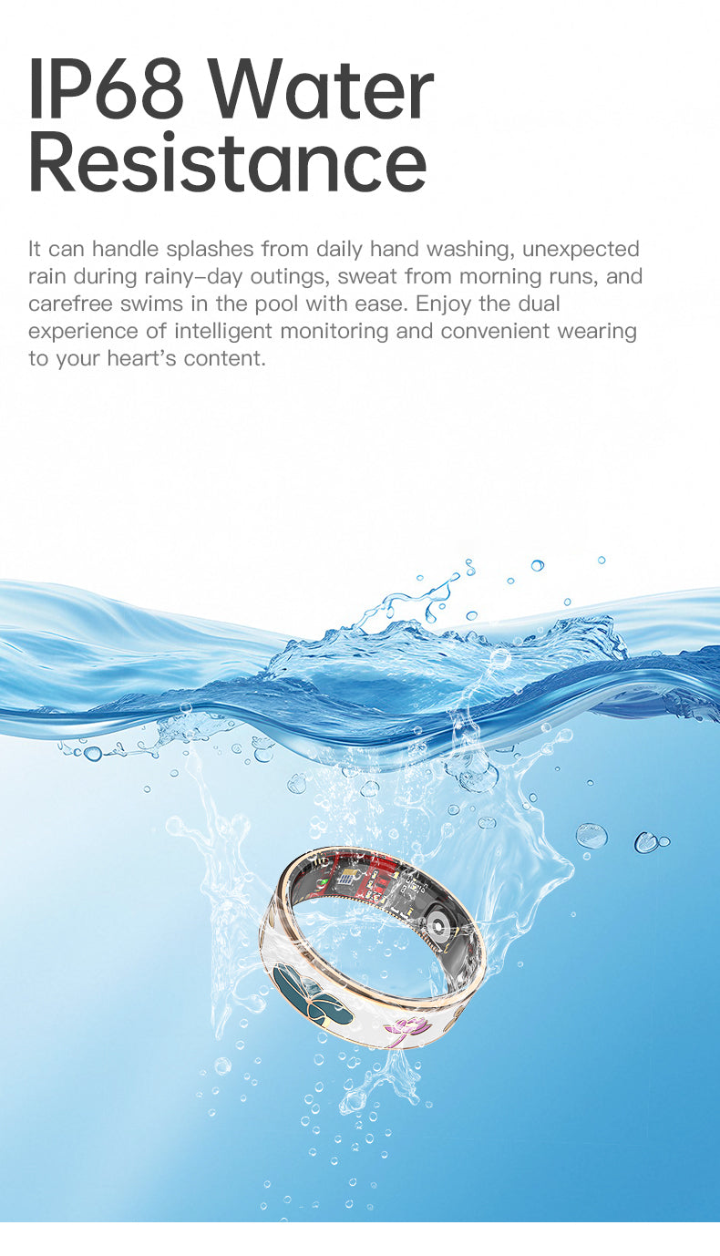 HP54 Smart Ring ,Exquisite stainless steel,Heart Rate Monitoring, Blood Oxygen Monitoring, Blood Pressure Monitoring, Step Counting, Exercise, Remote Care