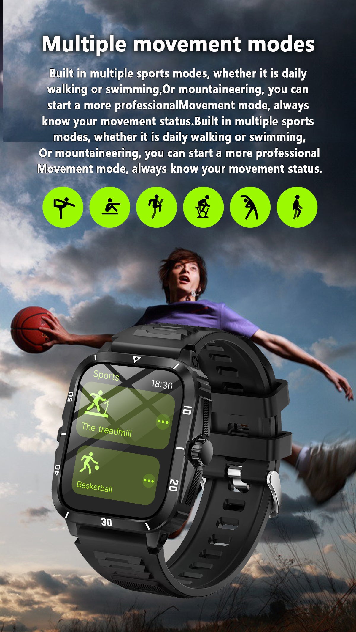 HP15  Smart products Watches, bracelets, rings, translation pens  Bluetooth call Heart rate monitoring,step counting,music playback