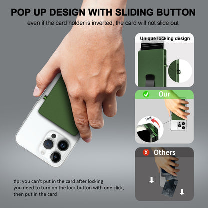 HP60 Minimalist Pop up Wallet with Money Clip, All Aluminum Slide Rfid Slim Card Holder
